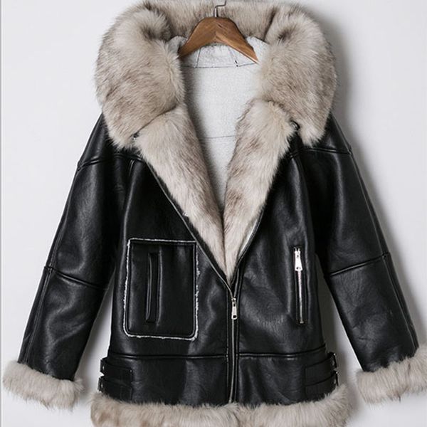 women winter pu jacket fur collar thicken leather jackets biker warm outwear casual female jaqueta de couro feminina py51, Black
women winter pu jacket fur collar thicken leather jackets biker warm outwear casual female jaqueta de couro feminina py51, Black