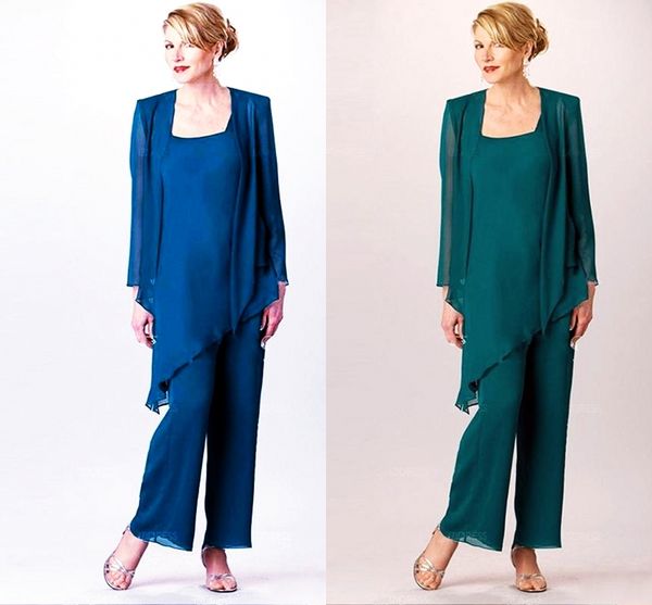 chiffon popular 3 piece turquoise mother of the bride square long sleeve jackets mother of the bridal pant suits sh4030, Black;red
chiffon popular 3 piece turquoise mother of the bride square long sleeve jackets mother of the bridal pant suits sh4030, Black;red