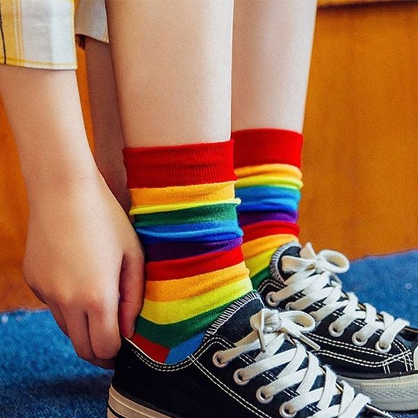 5 pairs women spring autumn winter knitted warm rainbow striped crew socks christmas gifts zgg2703, Black;white
5 pairs women spring autumn winter knitted warm rainbow striped crew socks christmas gifts zgg2703, Black;white