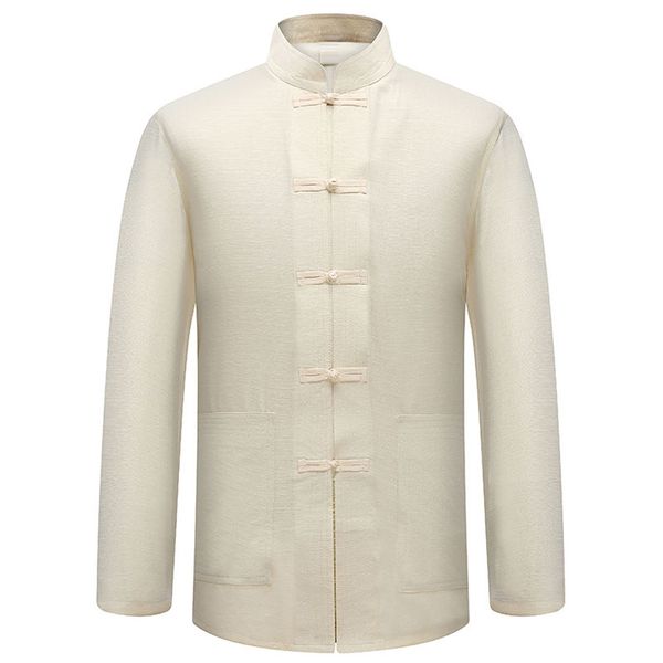 new male cotton shirt traditional chinese men coat clothing uniform autumn spring long sleeve jacket for man 2020, Black;brown
new male cotton shirt traditional chinese men coat clothing uniform autumn spring long sleeve jacket for man 2020, Black;brown