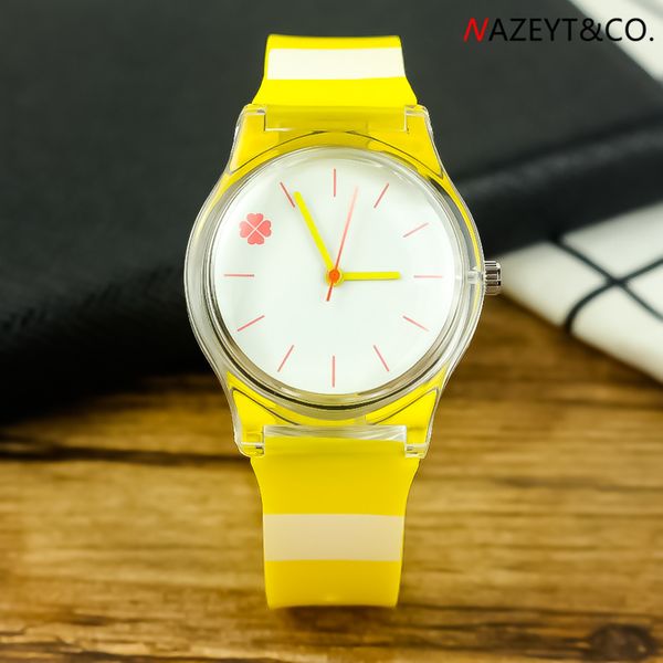 middle student yellow silicone strap wristwatch woman girls fashion luckly clover dial waterproof quartz watch, Slivery;brown
middle student yellow silicone strap wristwatch woman girls fashion luckly clover dial waterproof quartz watch, Slivery;brown