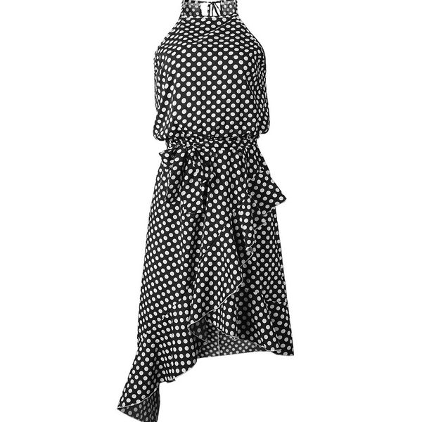 woman clothing summer dress summer ruffles halter irregular lace up sleeveless dresses for female vestidos vintage women polka dot dress, Black;gray
woman clothing summer dress summer ruffles halter irregular lace up sleeveless dresses for female vestidos vintage women polka dot dress, Black;gray