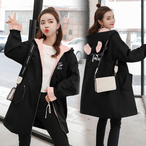 fashion large size women's cothing 2019 spring autumn new long sleeve hooded cute long trench coats for girls overcoats v492, Tan;black
fashion large size women's cothing 2019 spring autumn new long sleeve hooded cute long trench coats for girls overcoats v492, Tan;black