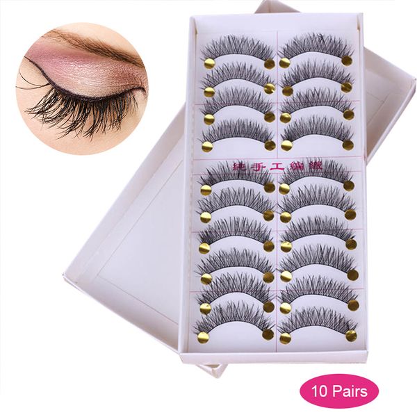 10 pairs makeup handmade natural long false eyelashes eye lashes thick party make up tool ---ms
10 pairs makeup handmade natural long false eyelashes eye lashes thick party make up tool ---ms