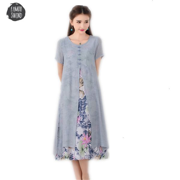 cotton beach dresses linen plus size vintage floral women casual loose long party sun dress elegant clothes 2019 sundress, Black;gray 
cotton beach dresses linen plus size vintage floral women casual loose long party sun dress elegant clothes 2019 sundress, Black;gray