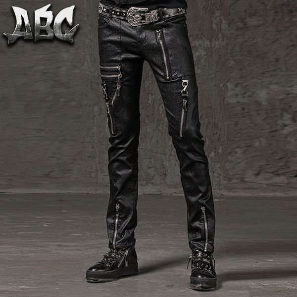 2019 men's clothing hair stylist fashion hip hop non mainstream punk bright surface high elasticity pants plus size costumes, Black
2019 men's clothing hair stylist fashion hip hop non mainstream punk bright surface high elasticity pants plus size costumes, Black