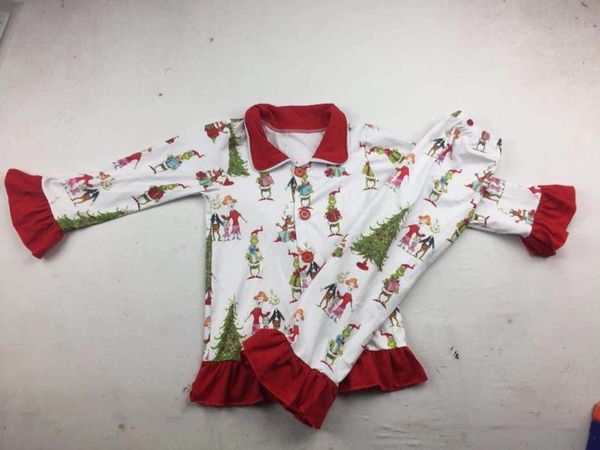 girl christmas pattern long sleeves boutique baby boy and girl pajamas outfit, White
girl christmas pattern long sleeves boutique baby boy and girl pajamas outfit, White