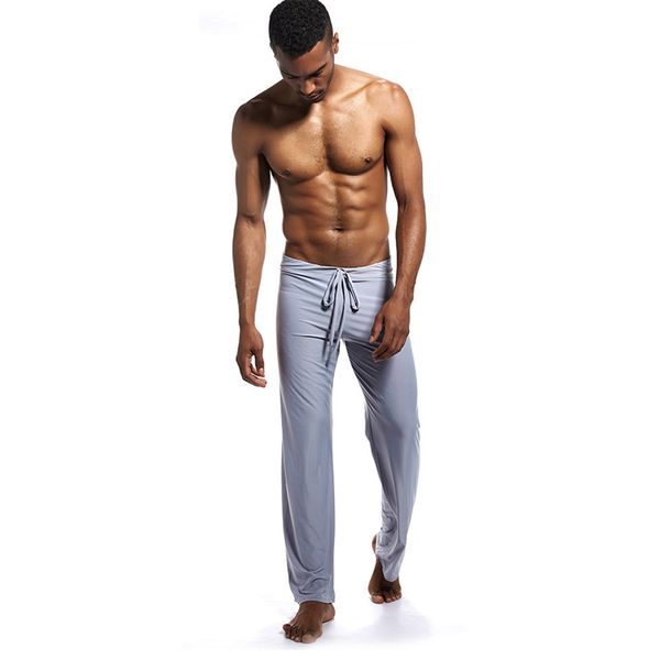 men drawstring pants casual trousers pajama pants solid color with loose ice silk nylon plus size trousers yoga pants, Black
men drawstring pants casual trousers pajama pants solid color with loose ice silk nylon plus size trousers yoga pants, Black