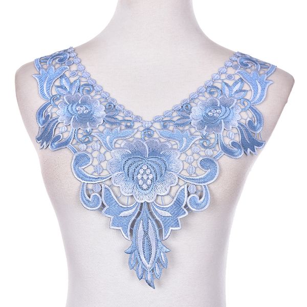 2017 new 1 pc embroidered floral lace neckline neck collar trim clothes sewing applique embroidery edge 7styles, Pink;blue
2017 new 1 pc embroidered floral lace neckline neck collar trim clothes sewing applique embroidery edge 7styles, Pink;blue