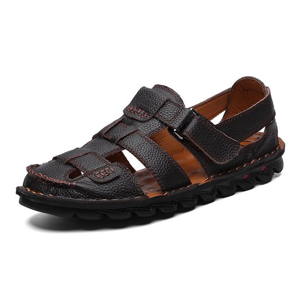 2019 new genuine leather summer breathable beach shoes casual outdoor fashion casual wear-resistant waterproof men's sandals, Black
2019 new genuine leather summer breathable beach shoes casual outdoor fashion casual wear-resistant waterproof men's sandals, Black