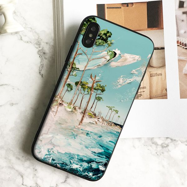 fundas luxury ocean tree oil painting phone case for iphone 11 pro xs max xr 8 7 6s plus 5 se case soft black tpu silicone cover.
fundas luxury ocean tree oil painting phone case for iphone 11 pro xs max xr 8 7 6s plus 5 se case soft black tpu silicone cover.