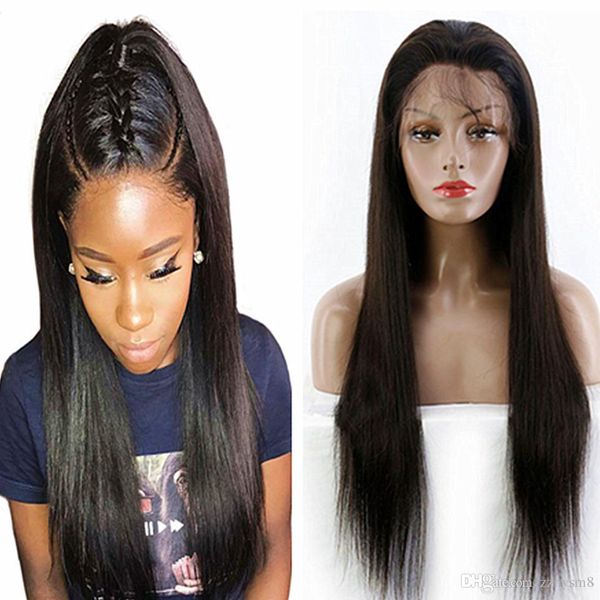 24inch pre plucked full lace wig with baby hair glueless lace front wigs malaysia straight human hair wigs 13*4 lace wig, Black
24inch pre plucked full lace wig with baby hair glueless lace front wigs malaysia straight human hair wigs 13*4 lace wig, Black