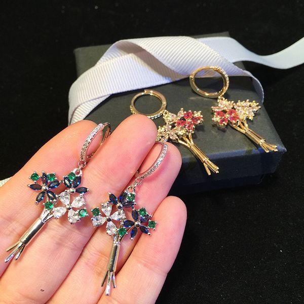 fashion shiny flower pendant hoop earrings for women micro pave pearl gold filled earings wedding party jewelry, Golden;silver
fashion shiny flower pendant hoop earrings for women micro pave pearl gold filled earings wedding party jewelry, Golden;silver