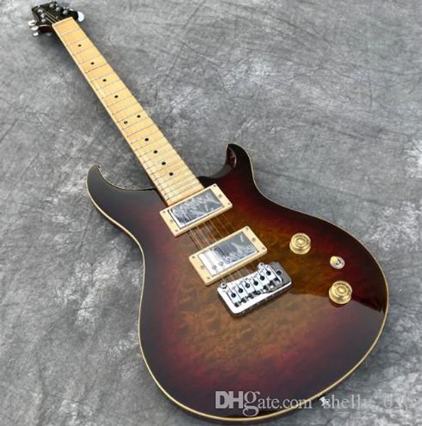 in stock human dark brown burst tremolo electric guitar quilted maple maple fingerboard guitarra, real p showing,
in stock human dark brown burst tremolo electric guitar quilted maple maple fingerboard guitarra, real p showing,