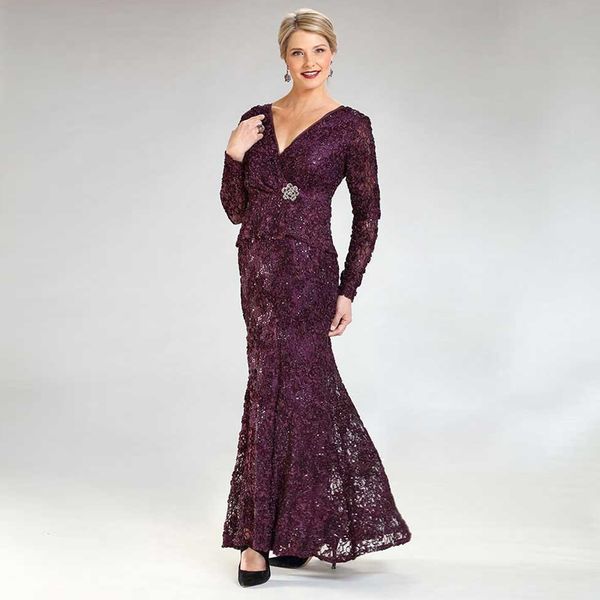grape mermaid lace mother of the bride dresses v neck sequined long sleeves wedding guest dress floor length plus size formal gowns, Black;red
grape mermaid lace mother of the bride dresses v neck sequined long sleeves wedding guest dress floor length plus size formal gowns, Black;red