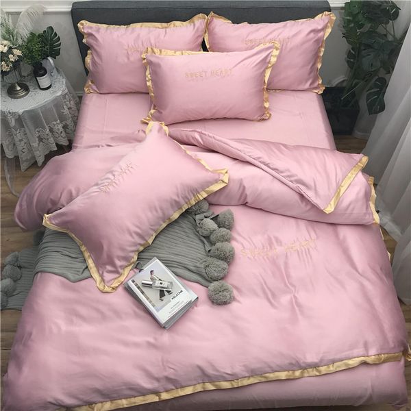 fashion bedding set luxury pink love family set sheet duvet cover pillowcase full king single ,bed set 2019
fashion bedding set luxury pink love family set sheet duvet cover pillowcase full king single ,bed set 2019