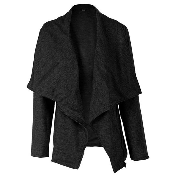 women diagonal zipper design casual solid color turn-down collar sweater autumn and winter long sleeve jacket coat, Black;brown
women diagonal zipper design casual solid color turn-down collar sweater autumn and winter long sleeve jacket coat, Black;brown