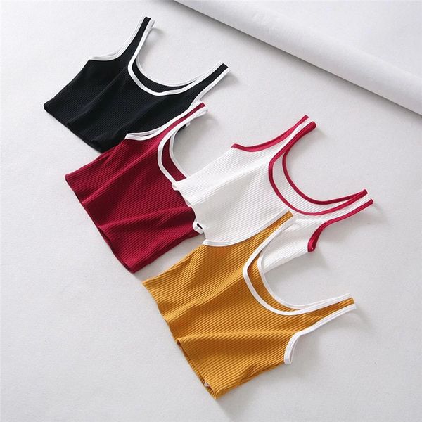 2018 summer women crop basic t-shirts tank solid cotton sleeveless camisole women's vest, White
2018 summer women crop basic t-shirts tank solid cotton sleeveless camisole women's vest, White