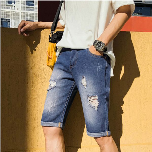 new fashion mens ripped short jeans 2019 summer clothing catton casual shorts breathable denim hole shorts male jeans, Blue
new fashion mens ripped short jeans 2019 summer clothing catton casual shorts breathable denim hole shorts male jeans, Blue