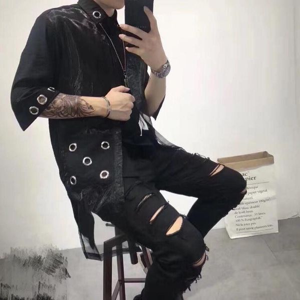 summer new tide clothes men fake two-piece mid sleeve hoop decorative stitching male fashion jackets long shirt outerwear, White;black
summer new tide clothes men fake two-piece mid sleeve hoop decorative stitching male fashion jackets long shirt outerwear, White;black