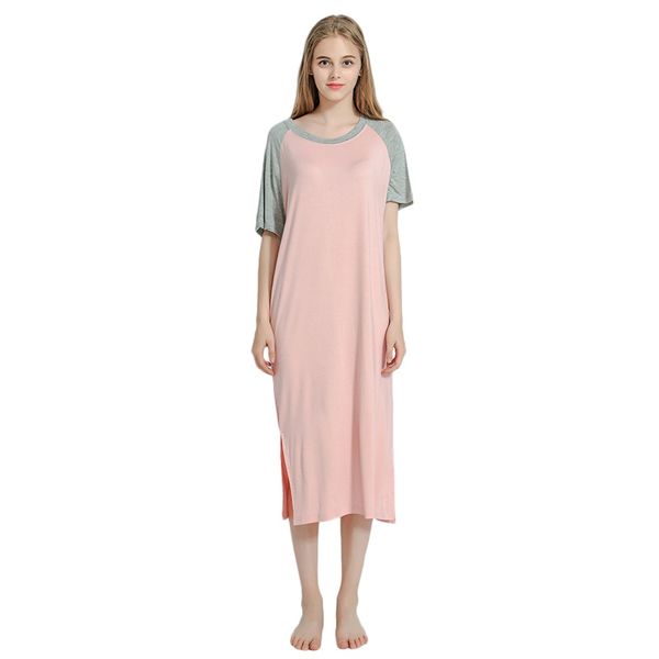 ladies loose modal nightdress short-sleeved dress large size pregnant women long night dress, Black;red
ladies loose modal nightdress short-sleeved dress large size pregnant women long night dress, Black;red