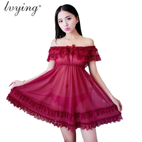 2019 women nightgown lace pyjamas romantic charming night dress sleepwear lingerie dew shoulder nightshirt nightwear nighty, Black;red
2019 women nightgown lace pyjamas romantic charming night dress sleepwear lingerie dew shoulder nightshirt nightwear nighty, Black;red