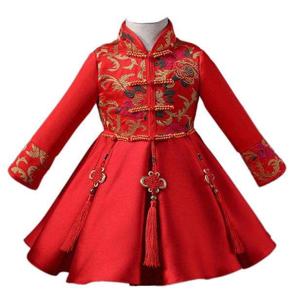 red girl chinese-style cheongsam birthday party dress girls dresses wedding formal kids dresses embroidery girls clothes 1-7y, Red;yellow
red girl chinese-style cheongsam birthday party dress girls dresses wedding formal kids dresses embroidery girls clothes 1-7y, Red;yellow