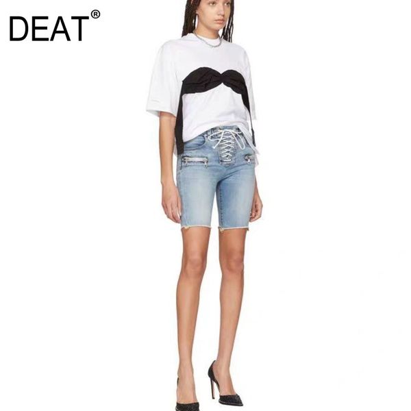 deat 2020 new high waist half length denim slim summer women jeans zippers lace up pants all match fashion tide wl79605l, Blue
deat 2020 new high waist half length denim slim summer women jeans zippers lace up pants all match fashion tide wl79605l, Blue