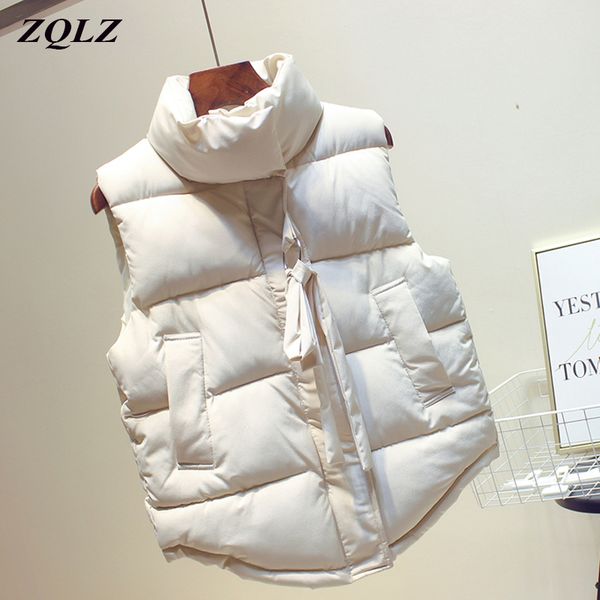 women's vests zqlz 2021 women vest winter fashion short paragraph down cotton padded jacket female veats mandarin collar sleeveless wai, Black;white
women's vests zqlz 2021 women vest winter fashion short paragraph down cotton padded jacket female veats mandarin collar sleeveless wai, Black;white