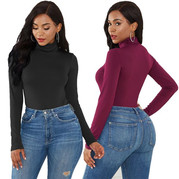 europe and the united states explosion models women's 12-color long-sleeved turtleneck slim wild jumpsuit winter, Black;white
europe and the united states explosion models women's 12-color long-sleeved turtleneck slim wild jumpsuit winter, Black;white