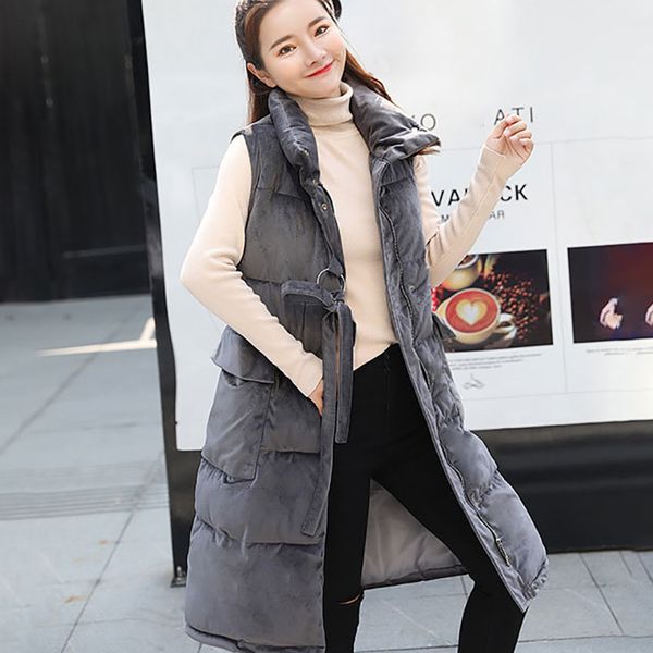 winter vest women stand collar warm winter jacket women long vest parka feminino sleeveless outwear cotton waistcoat 6q2184, Black;white
winter vest women stand collar warm winter jacket women long vest parka feminino sleeveless outwear cotton waistcoat 6q2184, Black;white