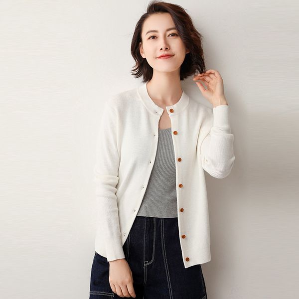 19 spring autumn cardigan women's sweater knit small coat buttoned outer jacket female fashion, White;black
19 spring autumn cardigan women's sweater knit small coat buttoned outer jacket female fashion, White;black
