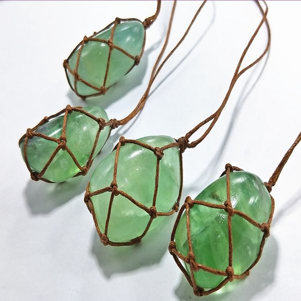 wholesale 10 pcs handmade weave irregular shape green fluorite stone pendant rope chain necklace black obsidian jewelry, Silver
wholesale 10 pcs handmade weave irregular shape green fluorite stone pendant rope chain necklace black obsidian jewelry, Silver