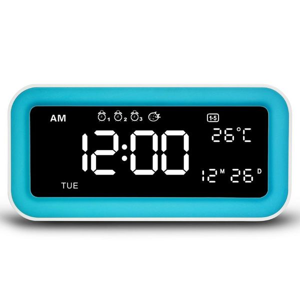 dual usb charging smart digital alarm clock with dimmable led light music snooze function radio alarm clock(blue
dual usb charging smart digital alarm clock with dimmable led light music snooze function radio alarm clock(blue