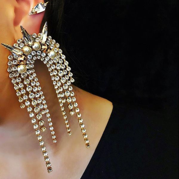 new super glittering fashion luxury designer exaggerated diamond rhinestone multi layer 3d tassel stud earring for woman, Golden;silver
new super glittering fashion luxury designer exaggerated diamond rhinestone multi layer 3d tassel stud earring for woman, Golden;silver