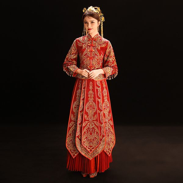 ethnic clothing red chinese wedding bride cheongsam dress national costume womens overseas style embroidery
ethnic clothing red chinese wedding bride cheongsam dress national costume womens overseas style embroidery