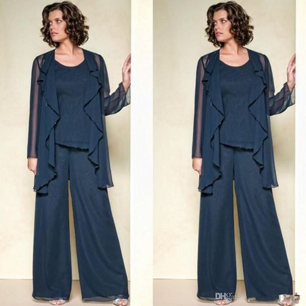 2019 new navy blue new chiffon mother of the bride pant suits dresses 2018 summer long sleeve custom made plus size mother pant suits, Black;red
2019 new navy blue new chiffon mother of the bride pant suits dresses 2018 summer long sleeve custom made plus size mother pant suits, Black;red