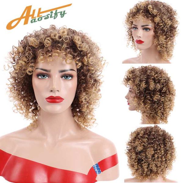 allaosify 5 colors available natural afro high temperature hair synthetic wigs afro medium curly wig for women, Black
allaosify 5 colors available natural afro high temperature hair synthetic wigs afro medium curly wig for women, Black