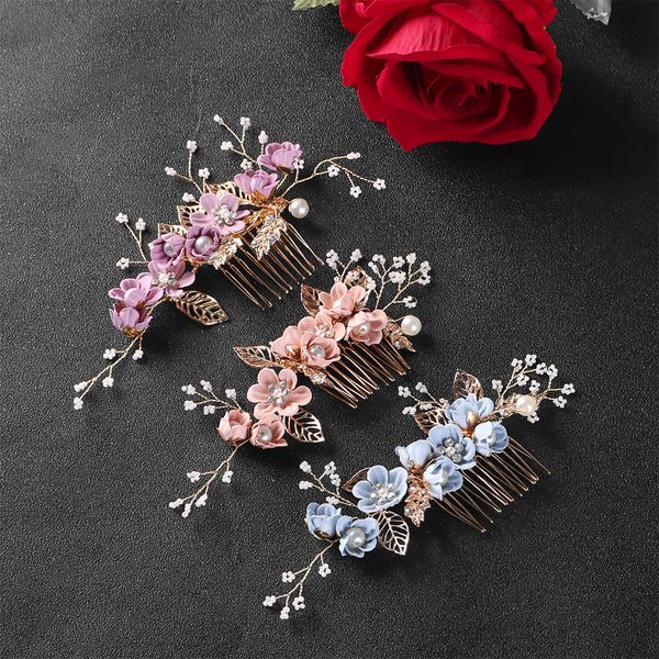 1pc fashion luxury blue flower hair combs headdress prom bridal wedding hair accessories gold leaves jewelry pins
1pc fashion luxury blue flower hair combs headdress prom bridal wedding hair accessories gold leaves jewelry pins