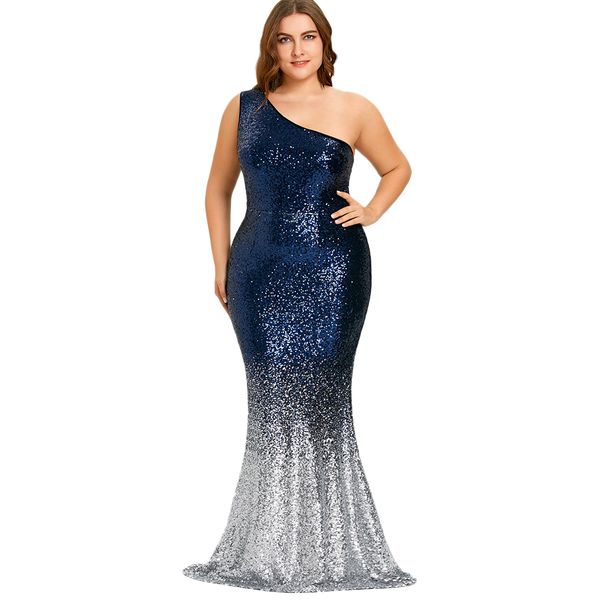 wipalo women maxi mermaid sequined dress plus size one shoulder sleeveless bodycon female vestidos party trumpet dresses, Black;gray
wipalo women maxi mermaid sequined dress plus size one shoulder sleeveless bodycon female vestidos party trumpet dresses, Black;gray