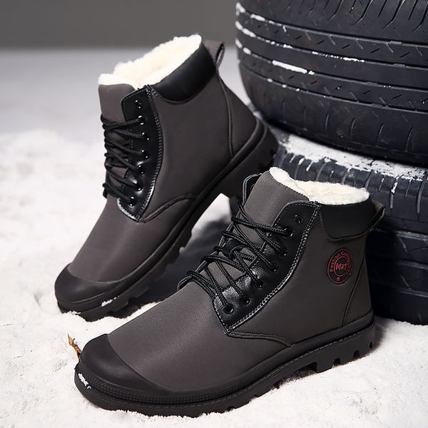 men winter boots plus size 55 snow boots waterproof ankle for boys lace up short plush warm shoes comfortable, Black
men winter boots plus size 55 snow boots waterproof ankle for boys lace up short plush warm shoes comfortable, Black