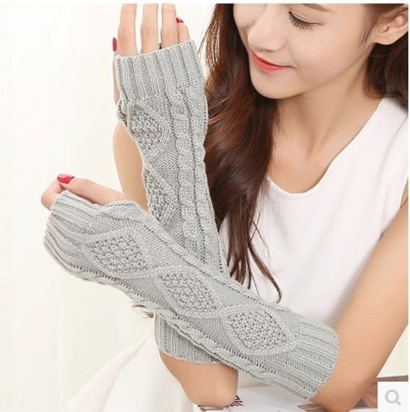 wool half-finger gloves for winter warmth knit finger revealing long argyle arm cover, Blue;gray
wool half-finger gloves for winter warmth knit finger revealing long argyle arm cover, Blue;gray