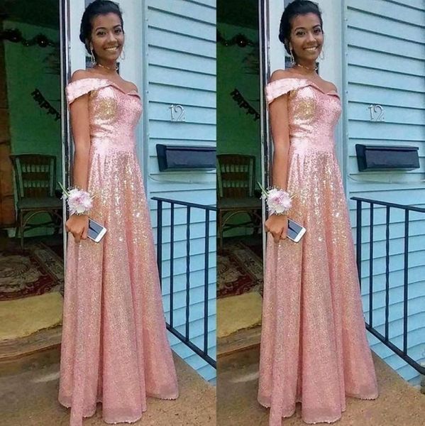 2020 sparkle sequins prom dresses elegant off shoulder a line backless floor length evening gowns, Black
2020 sparkle sequins prom dresses elegant off shoulder a line backless floor length evening gowns, Black