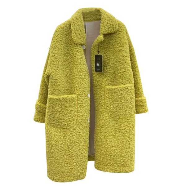 women's wool & blends peiqilp womens plus size fashions winter faux sheepskin fur cashmere coat korean loose woolen long female jacket, Black
women's wool & blends peiqilp womens plus size fashions winter faux sheepskin fur cashmere coat korean loose woolen long female jacket, Black