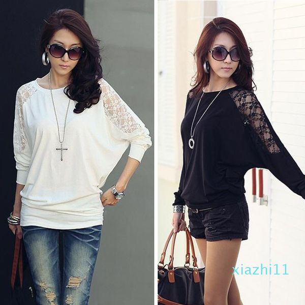 wholesale- feitong new womens casual clothing long sleeve dolman lace loose t-shirt batwing black&white ing
wholesale- feitong new womens casual clothing long sleeve dolman lace loose t-shirt batwing black&white ing