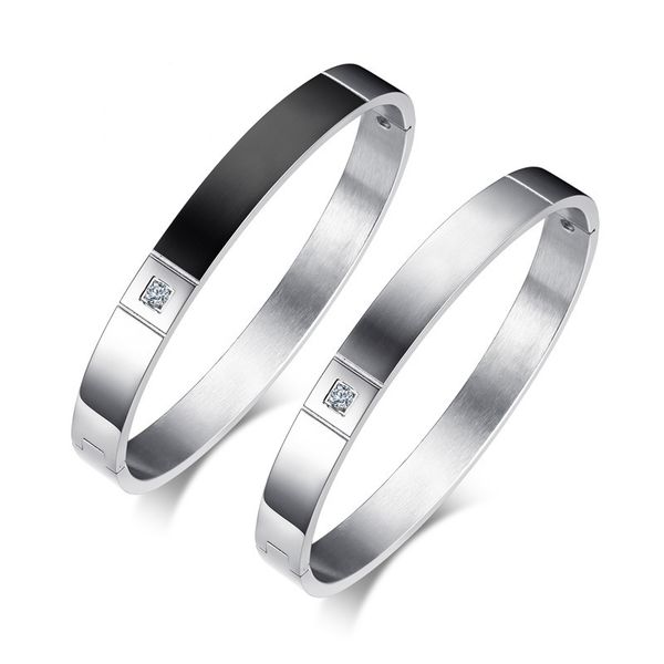 silver black color fashion simple men's bangle stainless steel zircon bracelet watchband jewelry gift for men boys j297
silver black color fashion simple men's bangle stainless steel zircon bracelet watchband jewelry gift for men boys j297