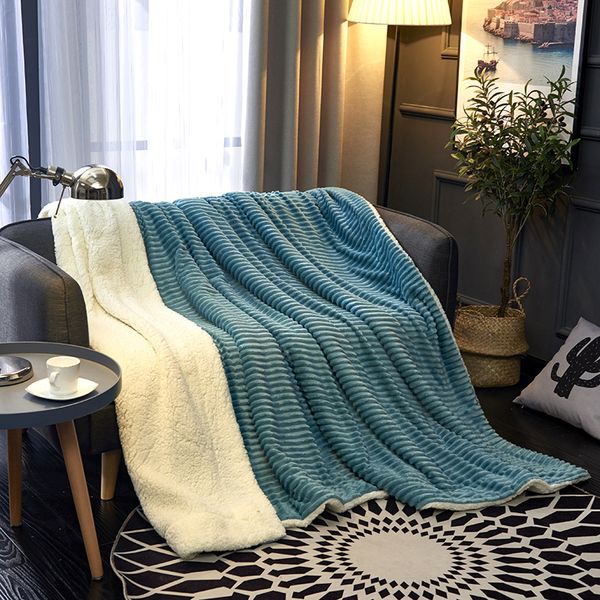 striped magic velvet lamb velvet double-sided blanket office blanket home autumn and winter quilt
striped magic velvet lamb velvet double-sided blanket office blanket home autumn and winter quilt