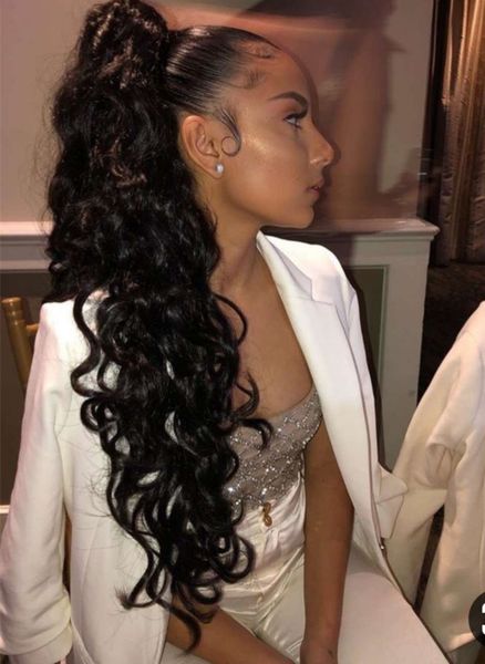 26" long curly ponytail brazilian human hair ponytails weaves bundles wraps drawstring pony tail hairpiece natural hairs extension for, Black
26" long curly ponytail brazilian human hair ponytails weaves bundles wraps drawstring pony tail hairpiece natural hairs extension for, Black