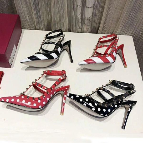 2019 new designer's leather brand high heeled shoes banquet party outdoor beach sandals large size us10 wholesale rivet sandals, Black
2019 new designer's leather brand high heeled shoes banquet party outdoor beach sandals large size us10 wholesale rivet sandals, Black