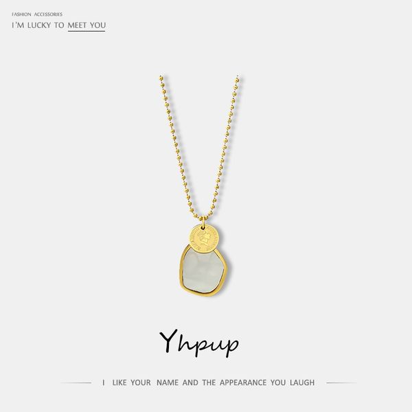 yhpup new portrait double layer stainless steel natural shell pendant necklace statement for women office jewelry high quality, Silver
yhpup new portrait double layer stainless steel natural shell pendant necklace statement for women office jewelry high quality, Silver